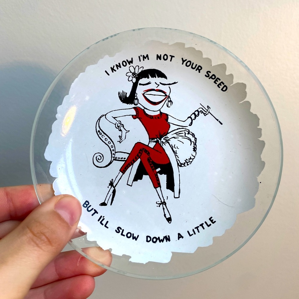 3/$30 🌟 Funny vintage glass trinket dish/ashtray
